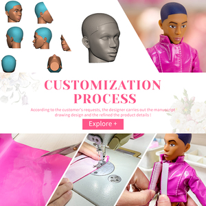 Original Großhandel Puppen-Anpassungsservice Vinyl-Silikon-Spielzeug 12/14/18 Zoll Maßgefertigte Spielzeugpuppen Schwarze Puppen - Product Image 3