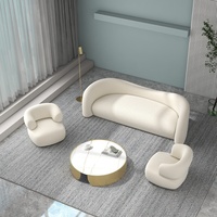 Meubles de luxe italiens, style moderne, canapé simple, table basse pour petit appartement, salon, salon de beauté