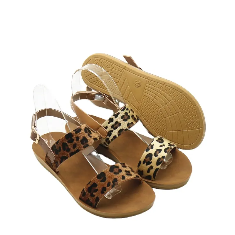 New Series Leopard Print Ladies Shoes Ladies Lace Sandals