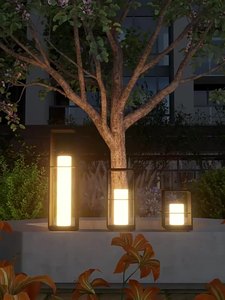 Outdoor <b>LED</b> Lawn <b>Lights</b> IP65 Water-Resistant Aluminum Glass Lanterns 5000K Daylight <b>Motion</b> <b>Sensor</b> Solar Powered 60 Beam Angle - Product Image 4