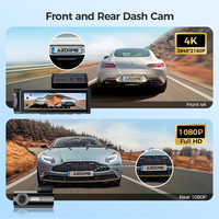 AZDOME M360 ADAS kamera dasbor mobil, DVR dua saluran dengan 5G Wifi GPS WDR kotak hitam mobil 4K depan dan belakang