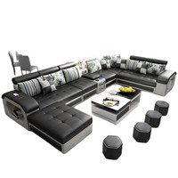 Canapé en tissu moderne et minimaliste, technologie latex, grand et petit format, amovible, lavable, combinable en U, pour salon