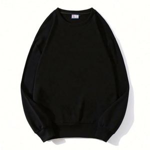 Cotton Crewneck Sweatshirts Custom Casual Oversize Crew Neck Long Sleeve Plain <b>Drop</b> Shoulder Pullover Sweatshirts - Product Image 5