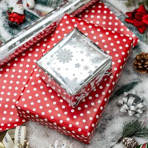 MAYPLUSS Christmas <b>Wrapping</b> <b>Paper</b> Roll 17in X 33ft Snowflake Silver Design Gift Craft Packaging - Product Image 5