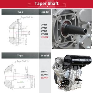電動始動33HP 2V105F V-ツイン2気筒4ストローク空冷ディーゼルエンジンコアベアリング部品付き - Product Image 6