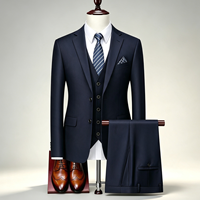 Setelan Jas Formal Bisnis Pria 2 Kancing dan 3 Kancing Single Breasted, Bahan TR Anti Kusut untuk Acara Kantor