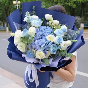 Waterproof Solid Color Paper Flower Wrapping Paper Flower Packaging Bouquet Wrapping Material Florist Supplies