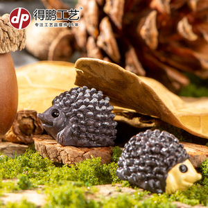 Mini Figuras de Resina de Erizo Gris Claro y Amarillo para Jardín, Adornos de Paisajismo, Decoraciones de Animales Independientes - Product Image 4