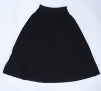 Jupe plissée trapèze en laine douce tricotée sur mesure pour femme, taille haute amincissante, longueur cheville, grande taille, écologique