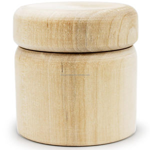 Trống đồ trang sức bằng gỗ đính hộp DIY engagement Ring chưa hoàn thành vòng gỗ nến hộp nắp thông bằng gỗ đề nghị hộp - Product Image 2