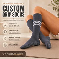 Chaussettes de yoga antidérapantes personnalisées avec logo, chaussettes de Pilates en coton doux, échantillon gratuit pour studio de yoga, vente en gros