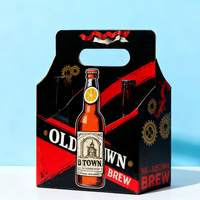 Boîte de transport pour canettes de bière en carton ondulé avec logo personnalisé, vente chaude, pour l'emballage des boissons