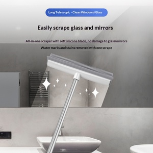 Wholesale Broom Carpet Rake with Squeegee Long Handle for Pet Hair Fur <b>Remover</b> <b>Fluff</b> Hardwood Floor No Scratch - Product Image 6