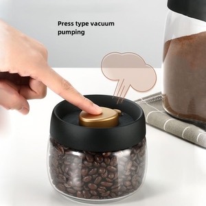 Barattolo <span class=keywords><strong>di</strong></span> stoccaggio del caffè in <span class=keywords><strong>vetro</strong></span> borosilicato alto barattolo <span class=keywords><strong>sottovuoto</strong></span> fatto a mano per la conservazione termine - Product Image 3