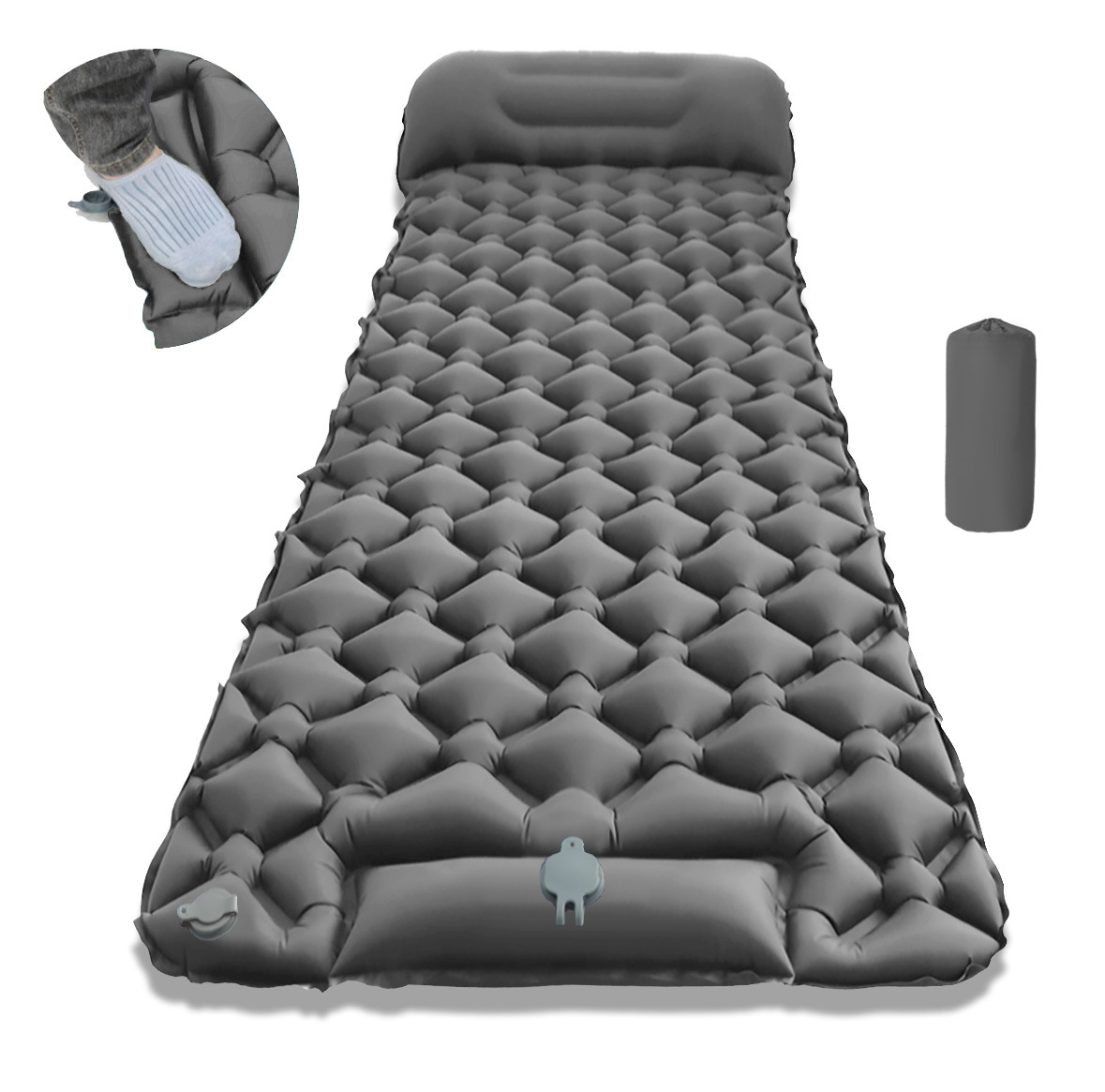 Lt-04 footrest with pillow gray