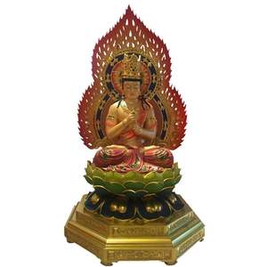 Statue en bois personnalisé de haute qualité, fournitures artisanales de luxe bouddhistes, fixation de la maison, décoration de la maison - Product Image 1