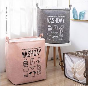 Cesto per Bucato, Cesto per <span class=keywords><strong>Panni</strong></span> <span class=keywords><strong>Sporchi</strong></span> Impermeabile, Borsa per Bucato Pieghevole, Cesto Portaoggetti Salvaspazio per Bagno e Casa - Product Image 3