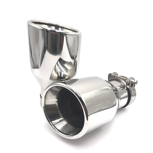 Nouveau universel 1 pièces 63mm-102mm 304 acier inoxydable voiture arrière rond tuyau d'échappement queue silencieux pointe Uk Offre Spéciale voiture accessoires - Product Image 1