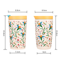 Promoción de Venta: Taza de Café de Acero Inoxidable Reutilizable de 14 oz, Portátil, para Regalos Navideños