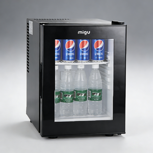Réfrigérateur d'hôtel 30L, mini-réfrigérateur commercial, système de refroidissement silencieux, porte en verre, réfrigérateur à boissons, appareil pour bureau et hôtel - Product Image 1