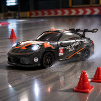Coche RC de Aleación a Escala 1:64 con Control Remoto Eléctrico, Luces LED, Proporcional 2.4G, Juguete de Carreras, Regalo para Niños, Coche RC de Derrape