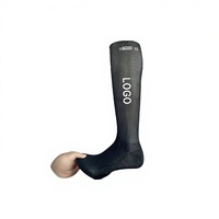 Chaussettes équestres de haute qualité logo personnalisé coussin éponge en coton antidérapant respirant longues chaussettes d'équitation chaussettes équestre logo