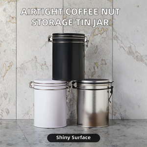 84*125.5mm Airtight Nuts <strong>Kernels</strong> Coffee Bean Packaging Box Storage Tin Can Jar with Degassing Valve Matte Finish for Canned Food - Product Image 2
