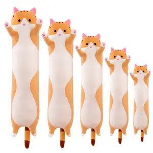 Hot Sale Unstuffed No Stuffing Plush Long Cat Cartoon Pillow Skin Throw Sleeping Pillow Case Cover