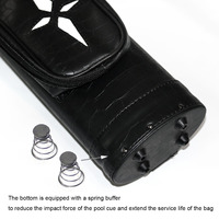 Étui de transport portable en cuir pour queue de billard 2B2S 1/2-pc 4 trous – Protection et rangement pour queue de billard