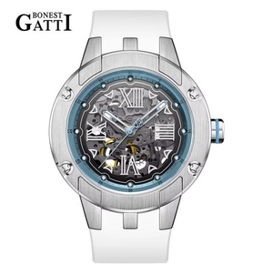 Montre automatique pour homme BG7701, 42 mm, montre-bracelet mécanique de luxe, étanche 50 m, miroir saphir, cadran squelette lumineux - Product Image 1