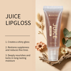 Brillo Labial Líquido Vegano Orgánico al por Mayor, Pigmentación Intensa, 5ml, Sabor a Frutas Marrones, Hidratante y Brillante - Product Image 3