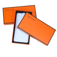 Boîte de téléphone en carton recyclable avec couvercle et base personnalisés, emballage écologique pour téléphone portable, boîte cadeau en carton
