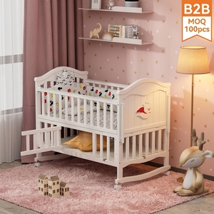 Cuna Multifuncional de Lujo de Alta Gama, Cama para Bebé, Mecedora, Sofá Cama, Cama Extensible con Almacenamiento, 3 Niveles Ajustables - Product Image 1