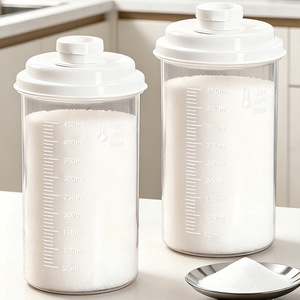 Food Storage Container Round Plastic Lid Airtight Moisture Proof For Kitchen Starch Sugar PP5 Recyclable - Product Image 2