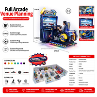 Machine de jeu vidéo de conduite automobile avec écran LCD 55 pouces, 5 circuits thématiques, station de combat de vitesse pour la course contre la montre, pour centres de divertissement familial (CDEF) et vente en gros