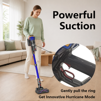Aspirateur sans fil autonome, aspiration puissante de 32 kPa, écran LED tactile, divers accessoires pour différents scénarios