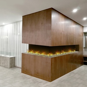 Fuego Real <span class=keywords><strong>Kamin</strong></span>, llama inteligente, quemadores de etanol biológico para interiores, chimeneas en forma de L - Product Image 6