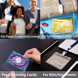 Nhà Máy Giá nhựa rõ ràng mềm PVC thẻ tên ngang trong suốt <span class=keywords><strong>ID</strong></span> Tên thẻ chủ huy hiệu - Product Image 5