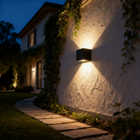 JACKSUN Applique murale d'extérieur minimaliste LED pour couloir de jardin allée carrée étanche pour hôtels villas éclairage extérieur