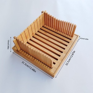 Rebanador de pan de bambú, inserto para hornear tostadas, diseño plegable para uso doméstico - Product Image 3