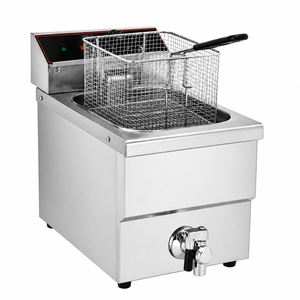 Freidora Eléctrica Comercial de 8L, Tanque Único, Cesta Individual, 2.8kW con Válvula de Drenaje para Papas Fritas y Pollo, Uso en Restaurantes - Product Image 1