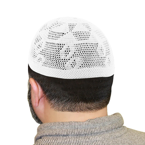 Chapeau de prière islamique léger en tricot pour homme – Casquette respirante pour l'été et le printemps, idéale pour la mosquée, les événements religieux et le culte quotidien - Product Image 3