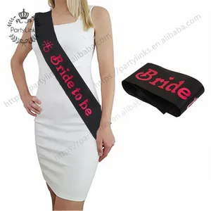 Satin Bachelorette Party Bride To Be Sash Black Baldric Rose Sequin Word Hen Do Wedding Decoration Bridal Shower Wear Popular