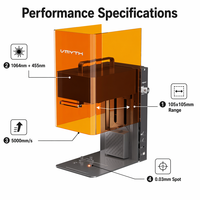 Graveur laser infrarouge 1064 nm pour cartes de visite métalliques, logos, codes QR, étiquettes et produits personnalisés pour les boutiques de cadeaux