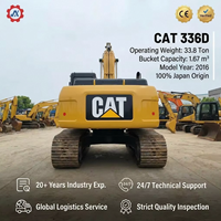 Excavatrice Caterpillar 336D d'occasion, 36 tonnes, d'occasion, pelle hydraulique, moteur d'origine, machinerie lourde, Cat336D en stock