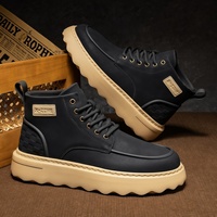 Chaussures en cuir pleine fleur pour hommes, style rétro européen et britannique, décontractées, à bordure, en cuir véritable