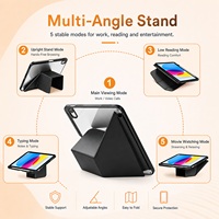 Uygulanabilir iPad 10./11. Nesil Tablet Kılıfı Çok Fonksiyonlu Dönüştürülebilir Stand Tam Kapsama Alanı Düşmeye Karşı Akıllı Koruyucu Kabuk
