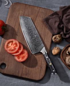Ensemble de couteaux Western Cuisine Master Santoku en acier Damas 8 pouces pour la cuisine tranchante polyvalente pour les légumes et la viande - Product Image 5