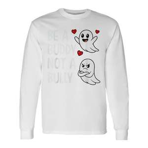 Be A Buddy Not A Bully Ghosts T-shirt à manches longues anti-bullying - Product Image 1