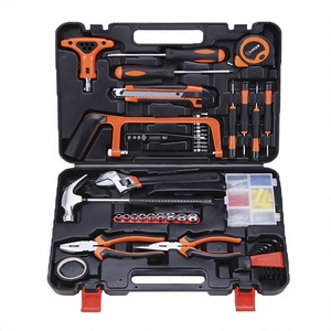Home Maintenance <b>Tool</b> <b>Set</b> 82-Piece Steel <b>Hand</b> <b>Tools</b> With Adjustable Wrenches And 1/4 In Socket Drive In Hard Case - Product Image 1